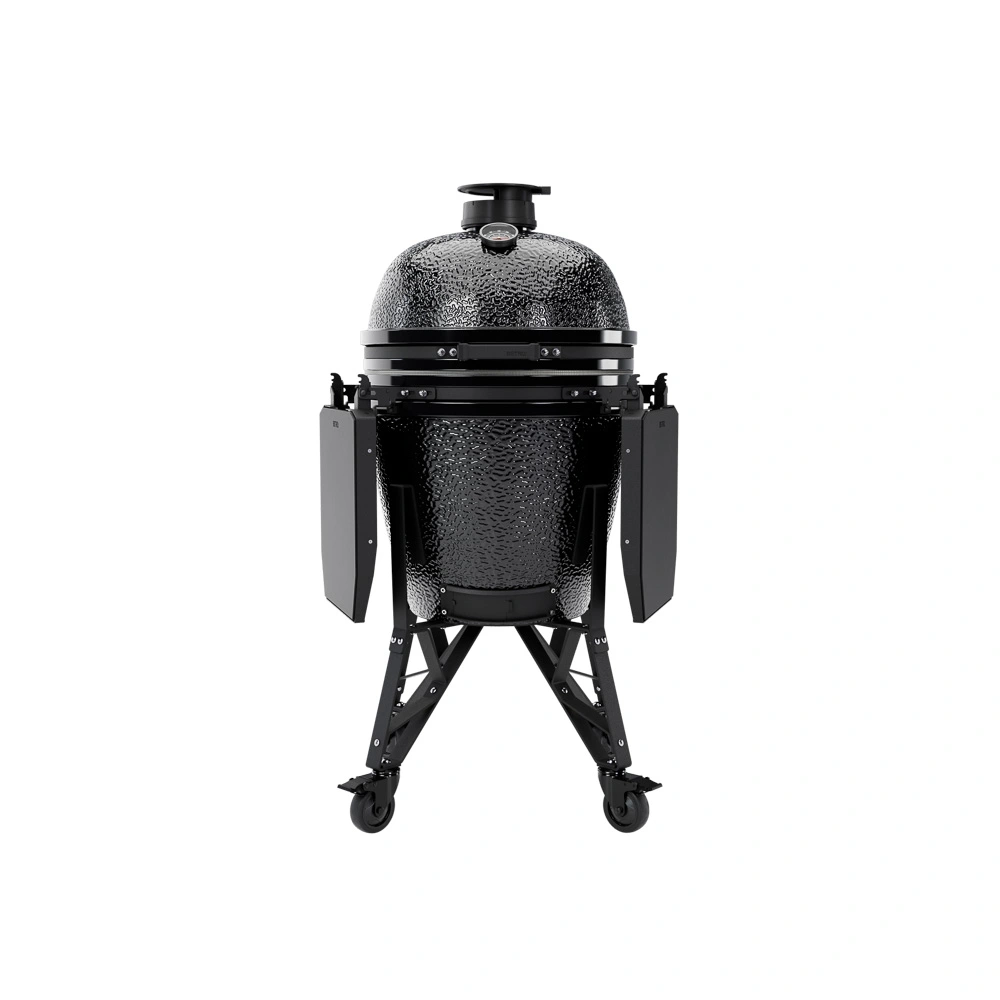 Velký keramický kamado gril bastard 49 cm černý lesklý BSTRD Large Gloss Graphite kompletní s podvozkem a stolky