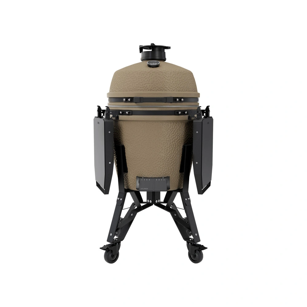 Velký keramický kamado gril bastard 49 cm matně pískový BSTRD PRO Large Solo Desert Sand kompletní s podvozkem a stolky