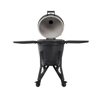 Velký keramický kamado gril bastard 49 cm matný grafit BSTRD Large Graphite kompletní s podvozkem a stolky