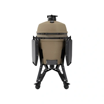 Velký keramický kamado gril bastard 49 cm matně pískový BSTRD PRO Large Solo Desert Sand kompletní s podvozkem a stolky