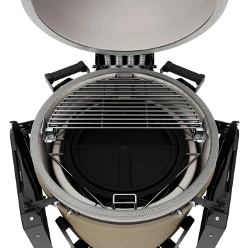 Velký keramický kamado gril bastard 49 cm matně pískový BSTRD PRO Large Solo Desert Sand kompletní s podvozkem a stolky