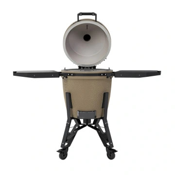 Velký keramický kamado gril bastard 49 cm matně pískový BSTRD PRO Large Solo Desert Sand kompletní s podvozkem a stolky