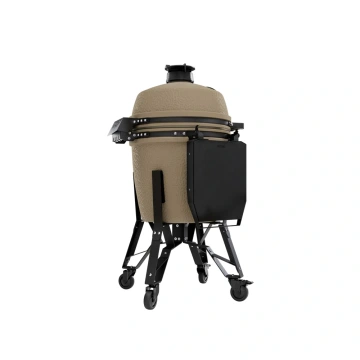 Velký keramický kamado gril bastard 49 cm matně pískový BSTRD PRO Large Solo Desert Sand kompletní s podvozkem a stolky