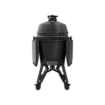 Velký keramický kamado gril bastard 49 cm grafitový BSTRD PRO Large Solo Graphite kompletní s podvozkem a stolky