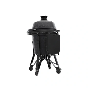 Velký keramický kamado gril bastard 49 cm grafitový BSTRD PRO Large Solo Graphite kompletní s podvozkem a stolky