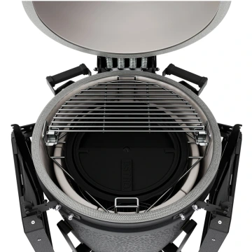 Velký keramický kamado gril bastard 49 cm grafitový BSTRD PRO Large Solo Graphite kompletní s podvozkem a stolky