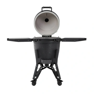 Velký keramický kamado gril bastard 49 cm grafitový BSTRD PRO Large Solo Graphite kompletní s podvozkem a stolky